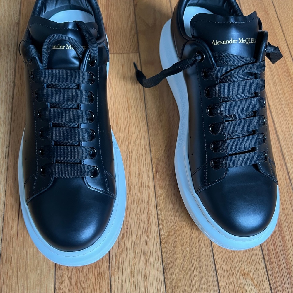 Alexander McQueen Black and White Sneakers Classic Design